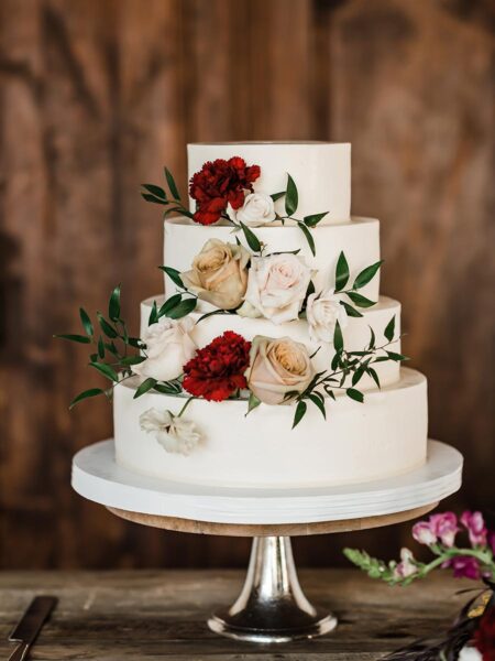 Classic Fresh Floral Wedding Cake Sm