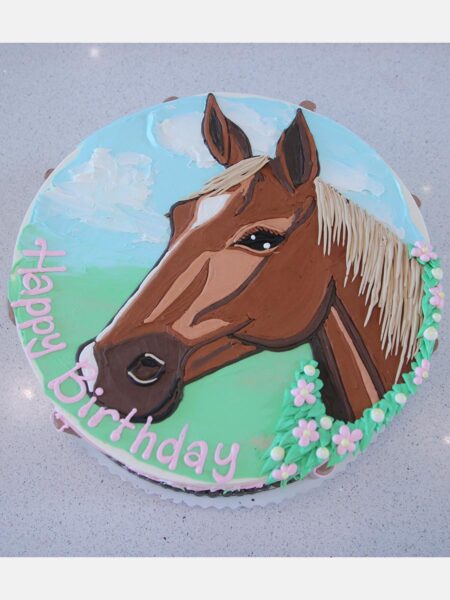 Horse Illustration Cake