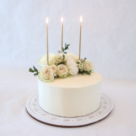 Long Gold Candles Cake