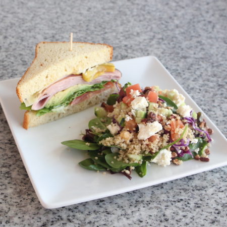 Lunch Combination Sandwich And Salad