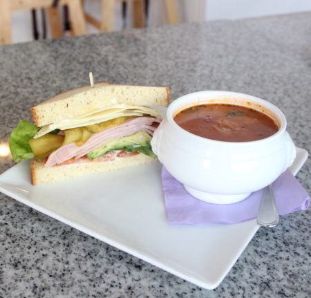 Lunch Combination Soup And Sandwich